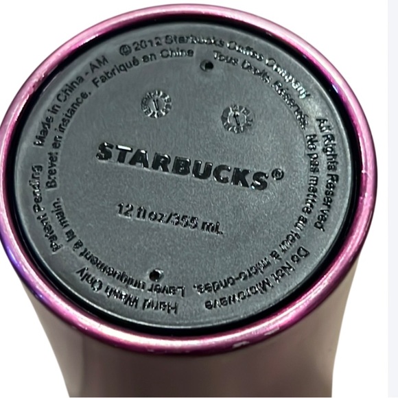 Starbucks 2012 Pinkish-Purple 12 Oz Travel Mug - Picture 3 of 10